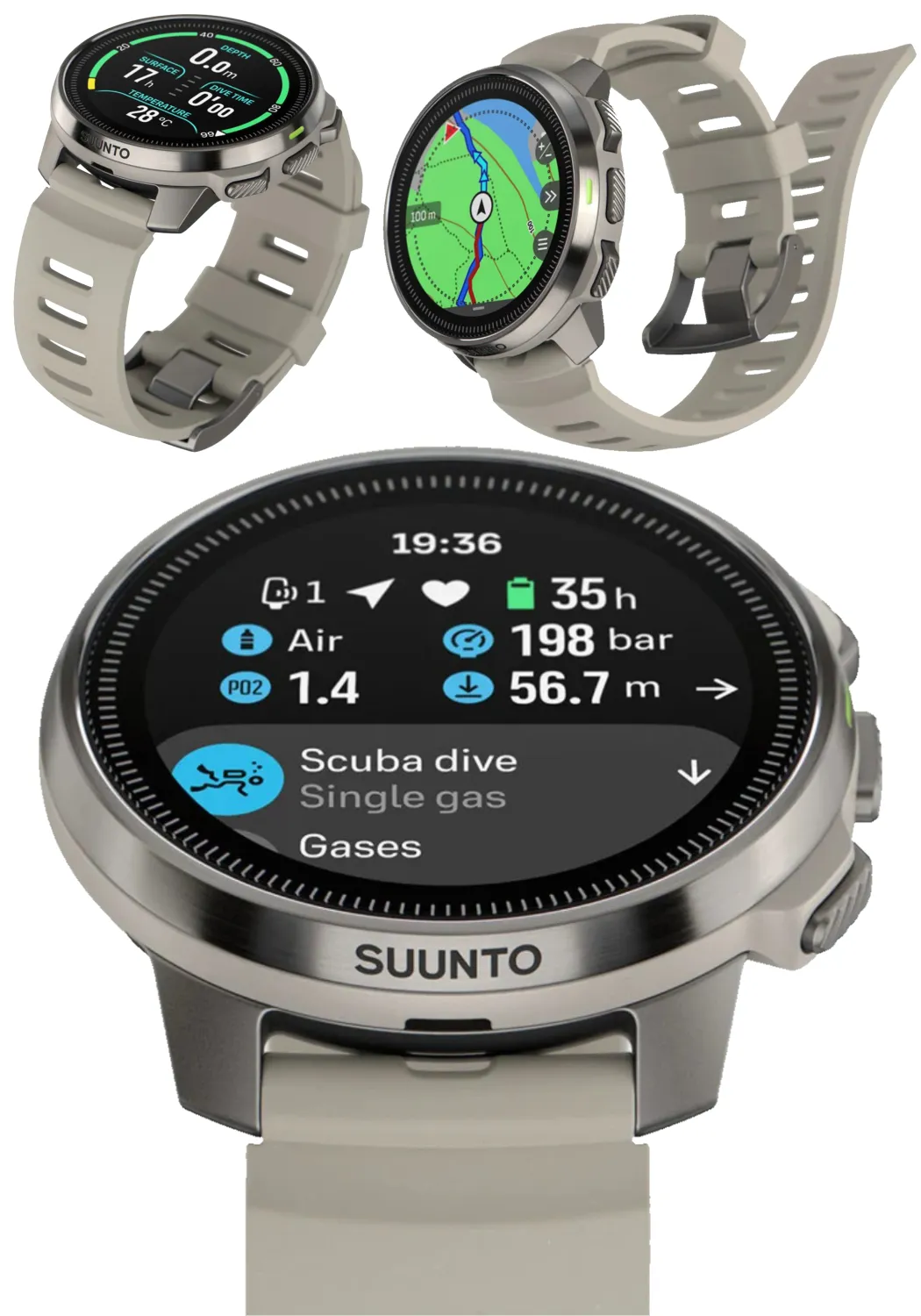 SUUNTO Ocean Dive Computer & GPS Sports Watch | 1.43'' AMOLED | Dualband GNSS