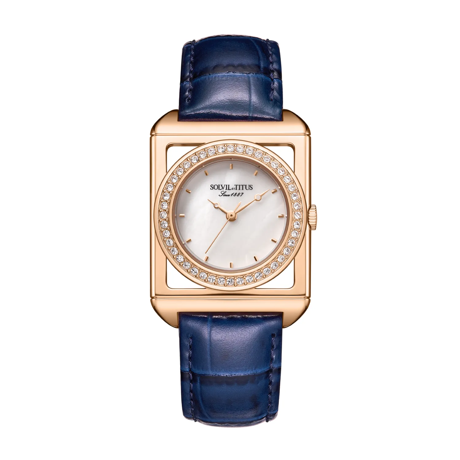 The Letter 3 Hands Quartz Leather Women Watch W06-03302-002