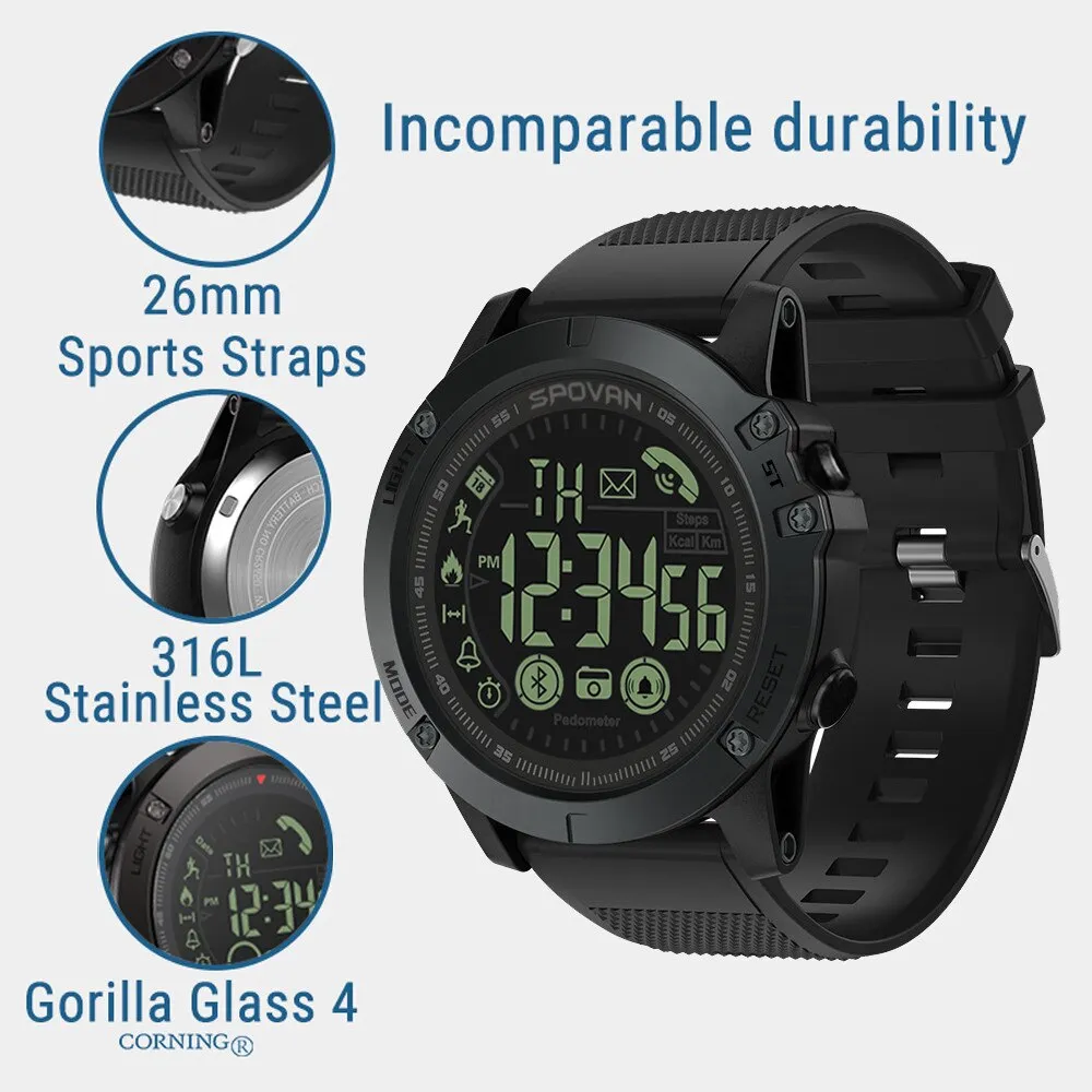 Top Brand Flagship Multifunctional Rugged Smartwatch 33-month Standby Time 24h All-Weather Monitoring Men Military Sport Watch