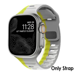 TrailBlaze Silicone Sports Band For Apple Watch - Green Grey