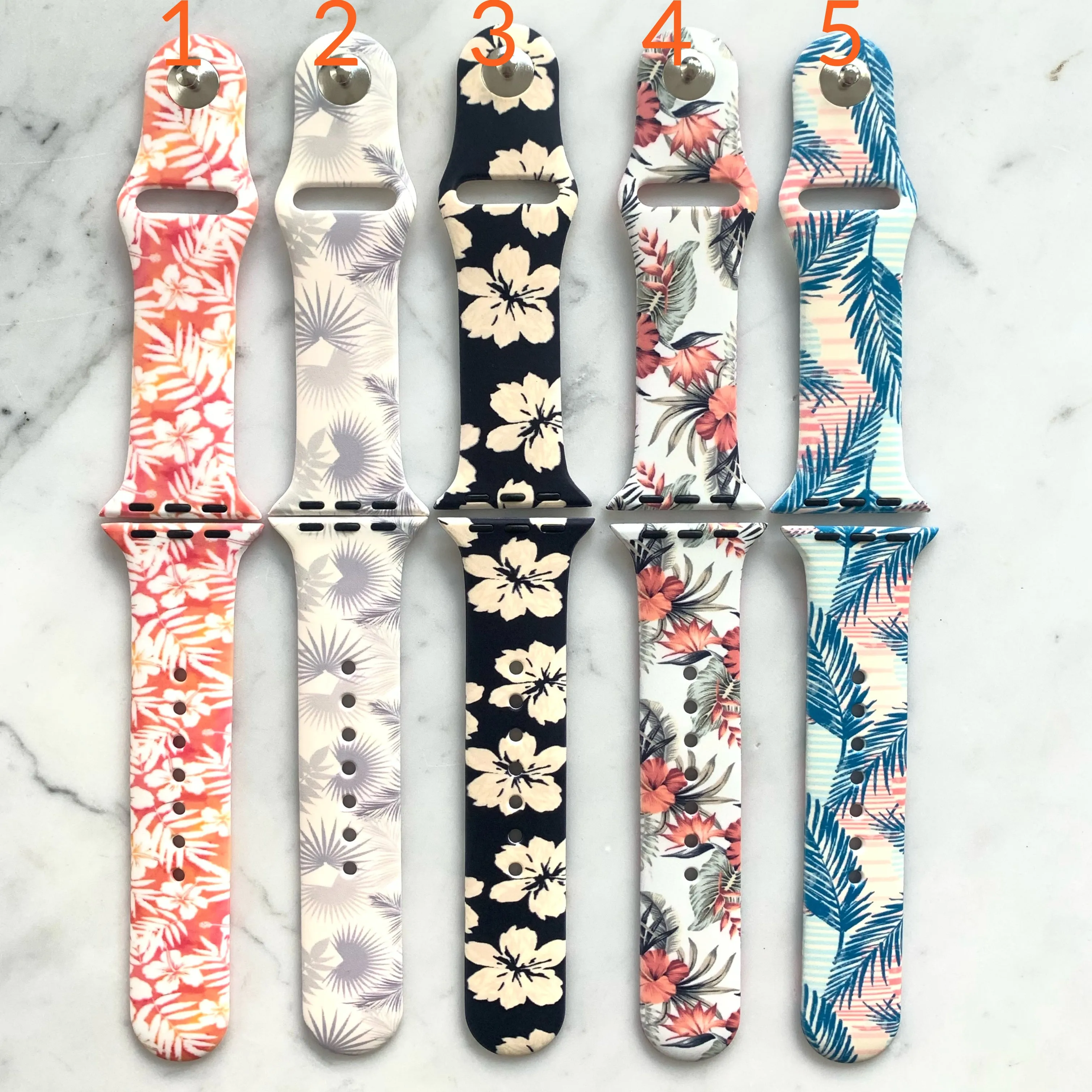 Tropical Floral Apple Watch Bands