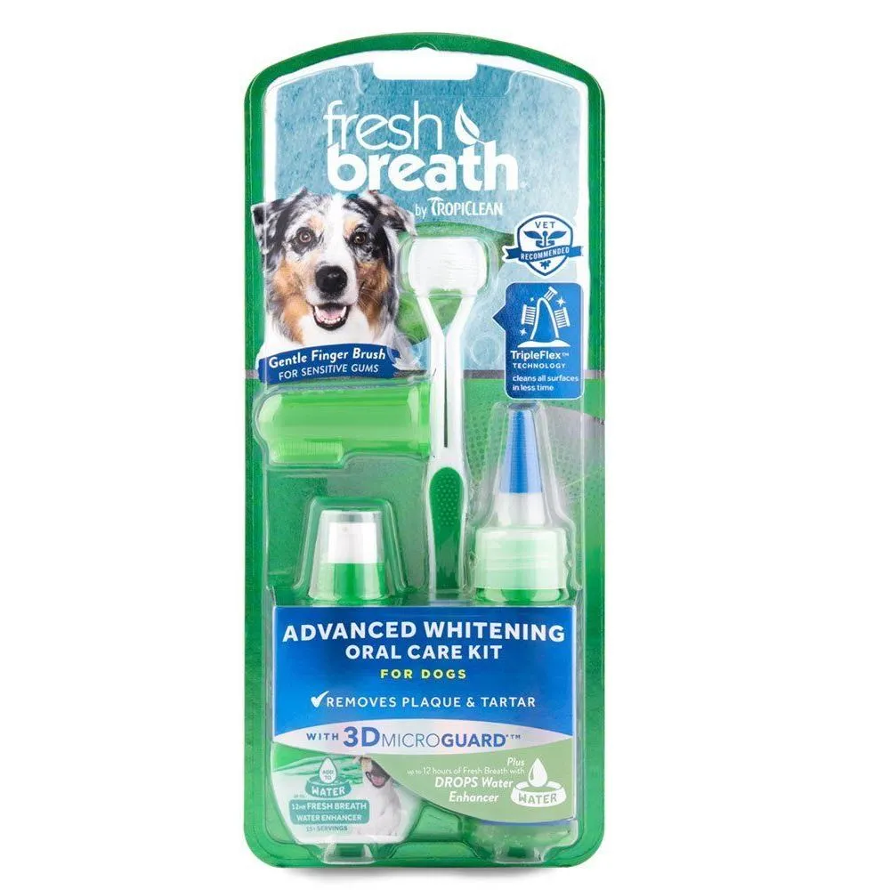 Tropiclean Fresh Breath Advanced Whitening Oral Care Kit