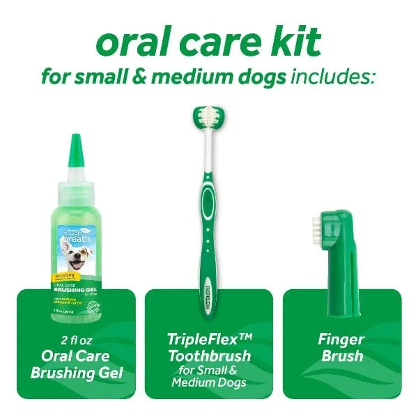 Tropiclean Fresh Breath Oral Care Kit For Dogs; Small/Medium Dogs