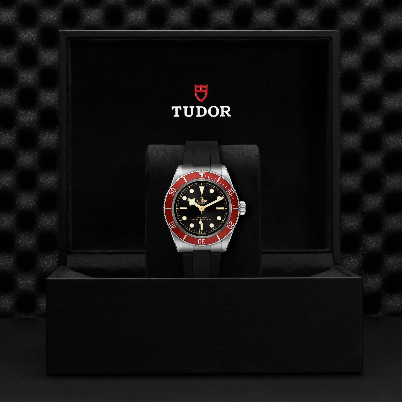 TUDOR Black Bay, 41mm steel case, Black rubber strap