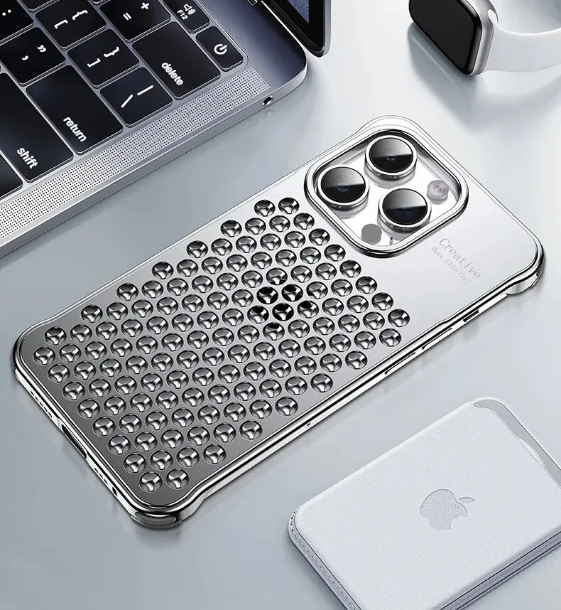 Ultra Thin Heat Dissipation Metal Aluminum Alloy Phone Case For iPhone