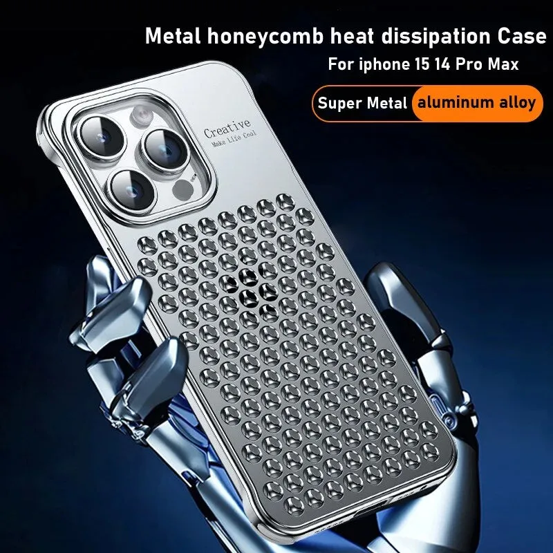 Ultra Thin Heat Dissipation Metal Aluminum Alloy Phone Case For iPhone