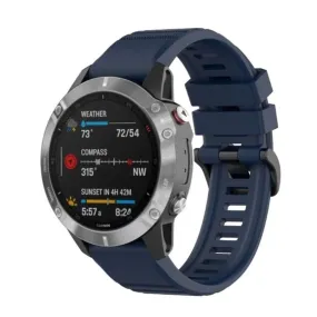 Universal Garmin 22mm QuickFit Riflet Silikone Rem - Blå