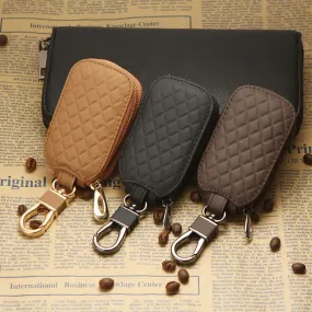 Universal Zipper Hook Hanging Leather Key Case