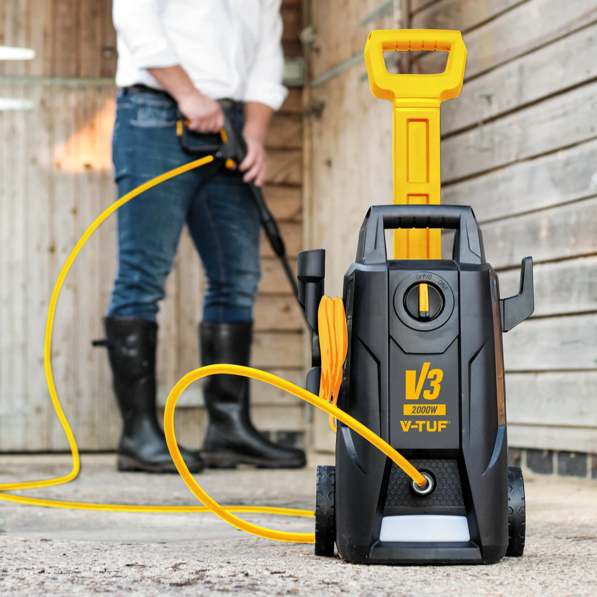 V-TUF V3 | Home Portable Pressure Washer | 150 Bar | 7.5 LPM | Patio & Car Cleaner Starter Kit