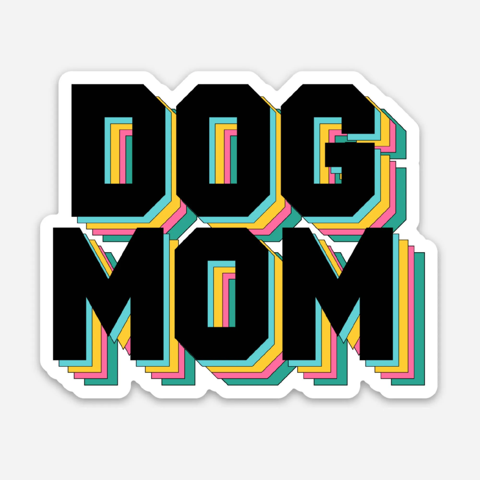 Varsity Dog Mom Vinyl Sticker