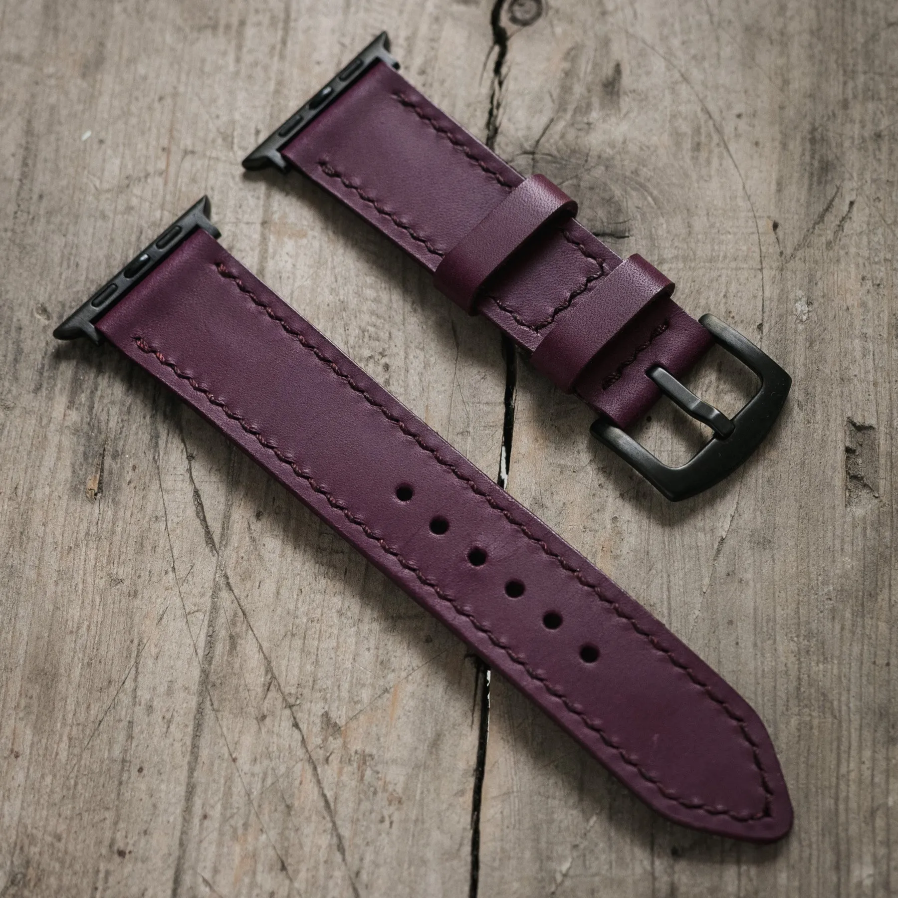 VegTan Leather Apple Watch Strap - Purple