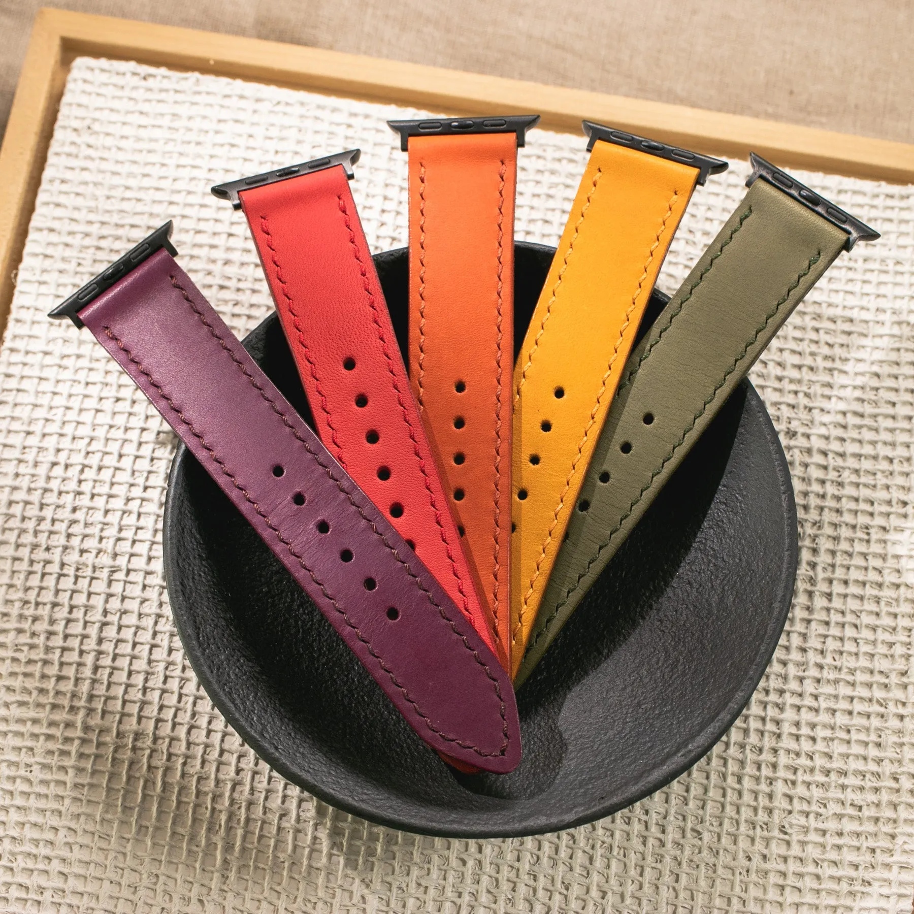 VegTan Leather Apple Watch Strap - Purple