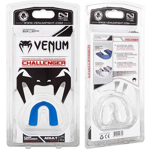 VENUM-0616 CHALLENGER SPORTS MUAY THAI BOXING MMA MOUTHGUARD Senior Age 11  Ice Blue