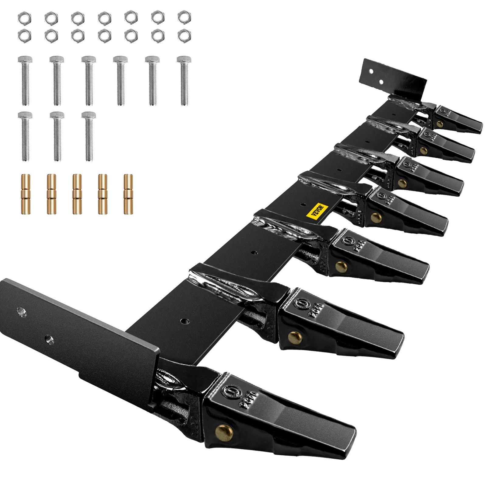 Vevor Bolt-On Tooth Bar Attachment for 66" Bucket 8 Teeth 9.84" Spacing 23TF New