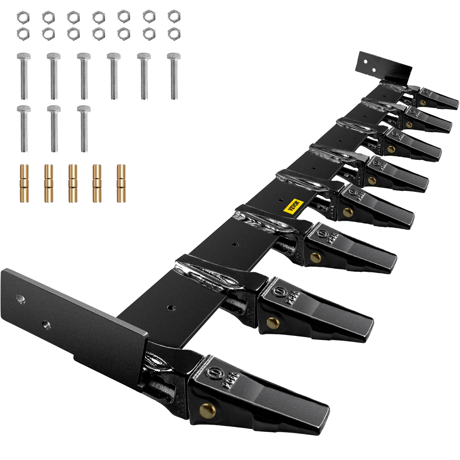 Vevor Bolt-On Tooth Bar Attachment for 72" Bucket 8 Teeth 9.84" Spacing 23TF New