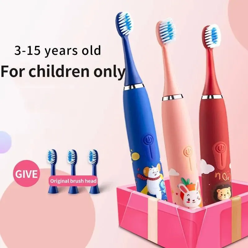 Vibrant Kids Electric Toothbrush: Gentle Cleaning & Rechargeable Ultrasonic Tech