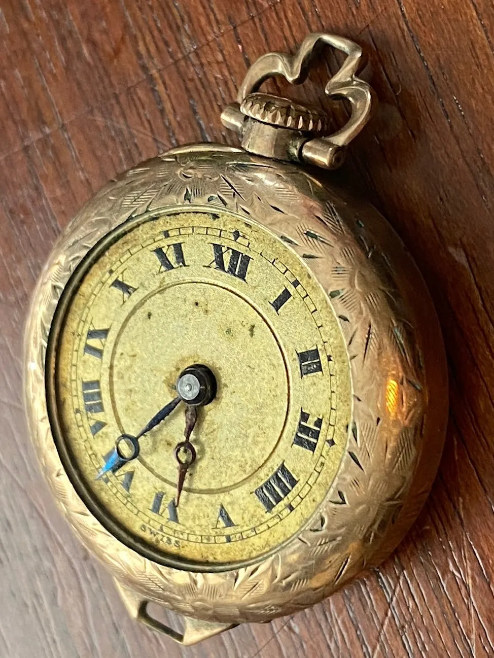 Vintage Antique Wadsworth 20 Year Gold Filled Small Pocket Watch