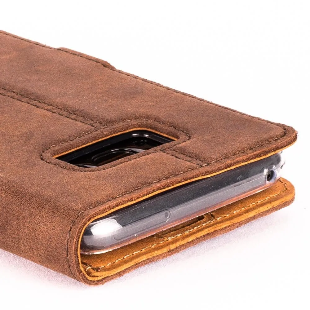 Vintage Leather Wallet - Samsung Galaxy S8 Plus