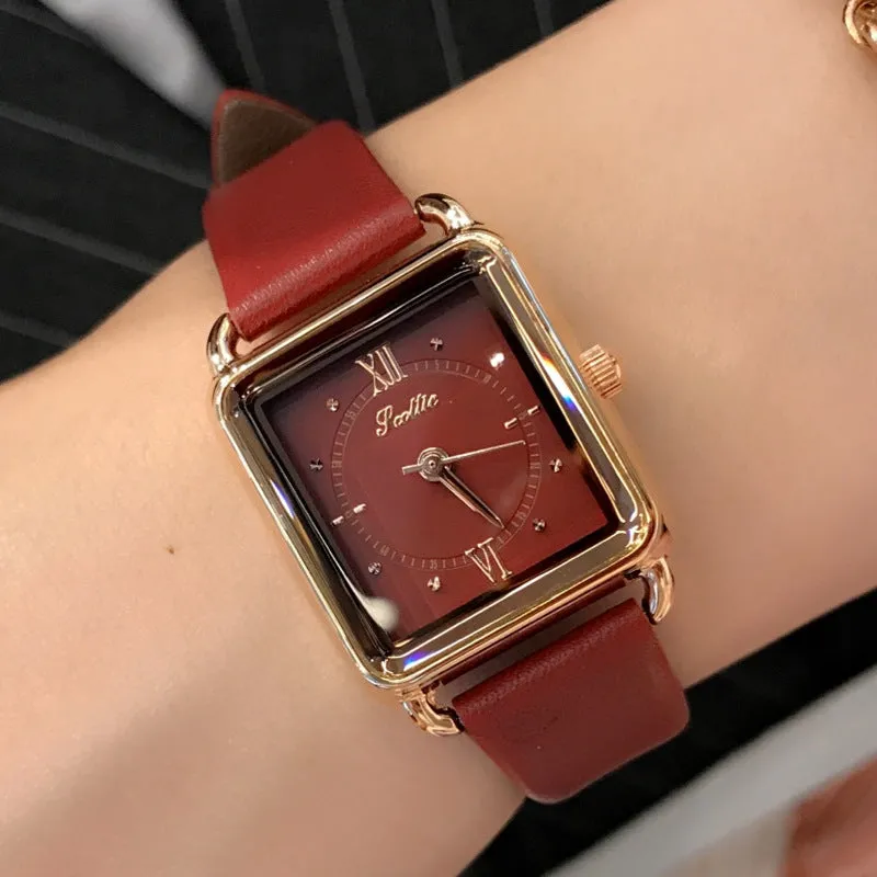 Vintage Simple Square Women's Watch