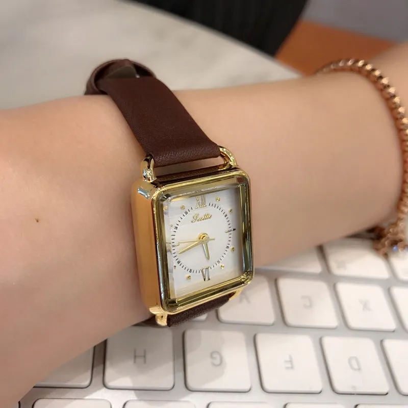 Vintage Simple Square Women's Watch