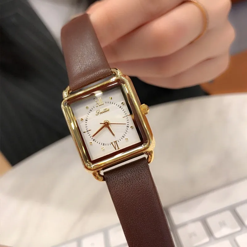 Vintage Simple Square Women's Watch