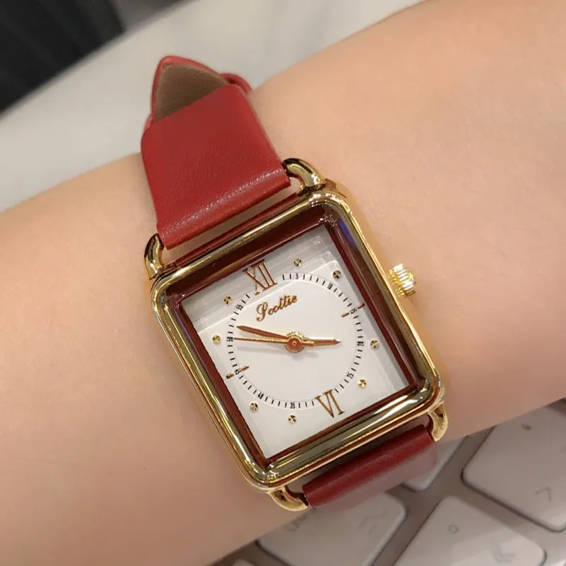 Vintage Simple Square Women's Watch