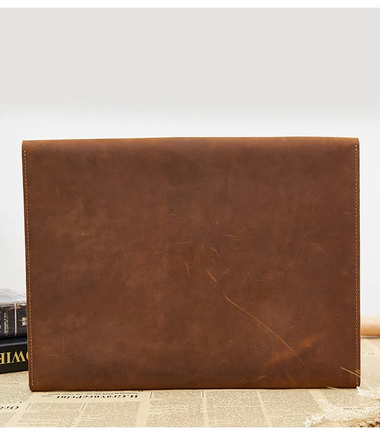 Vintage Thin 12" Leather Business Portfolio 2058