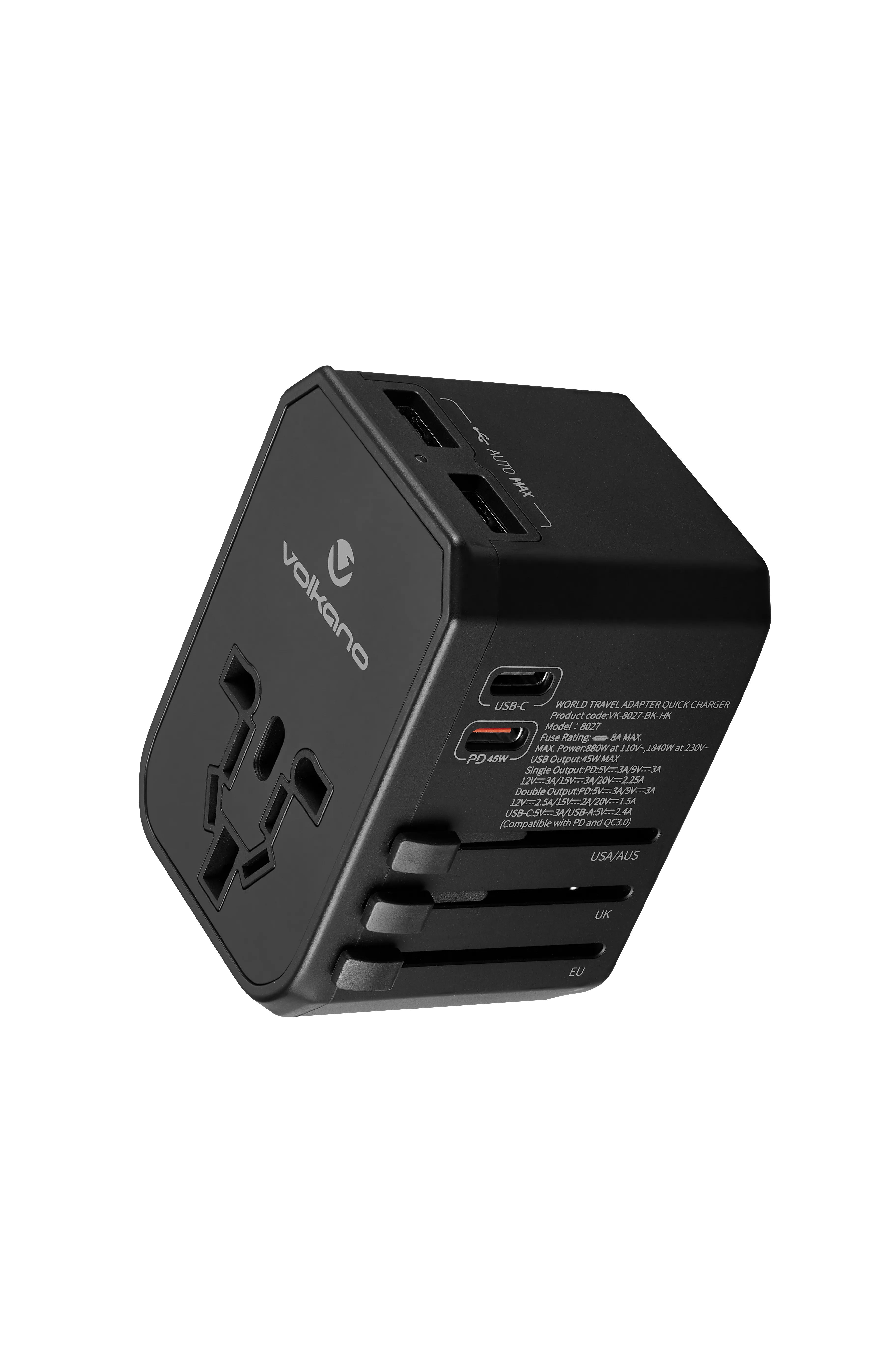 Volkano Jetsetter series 45W PD Travel Adaptor Laptop Charge