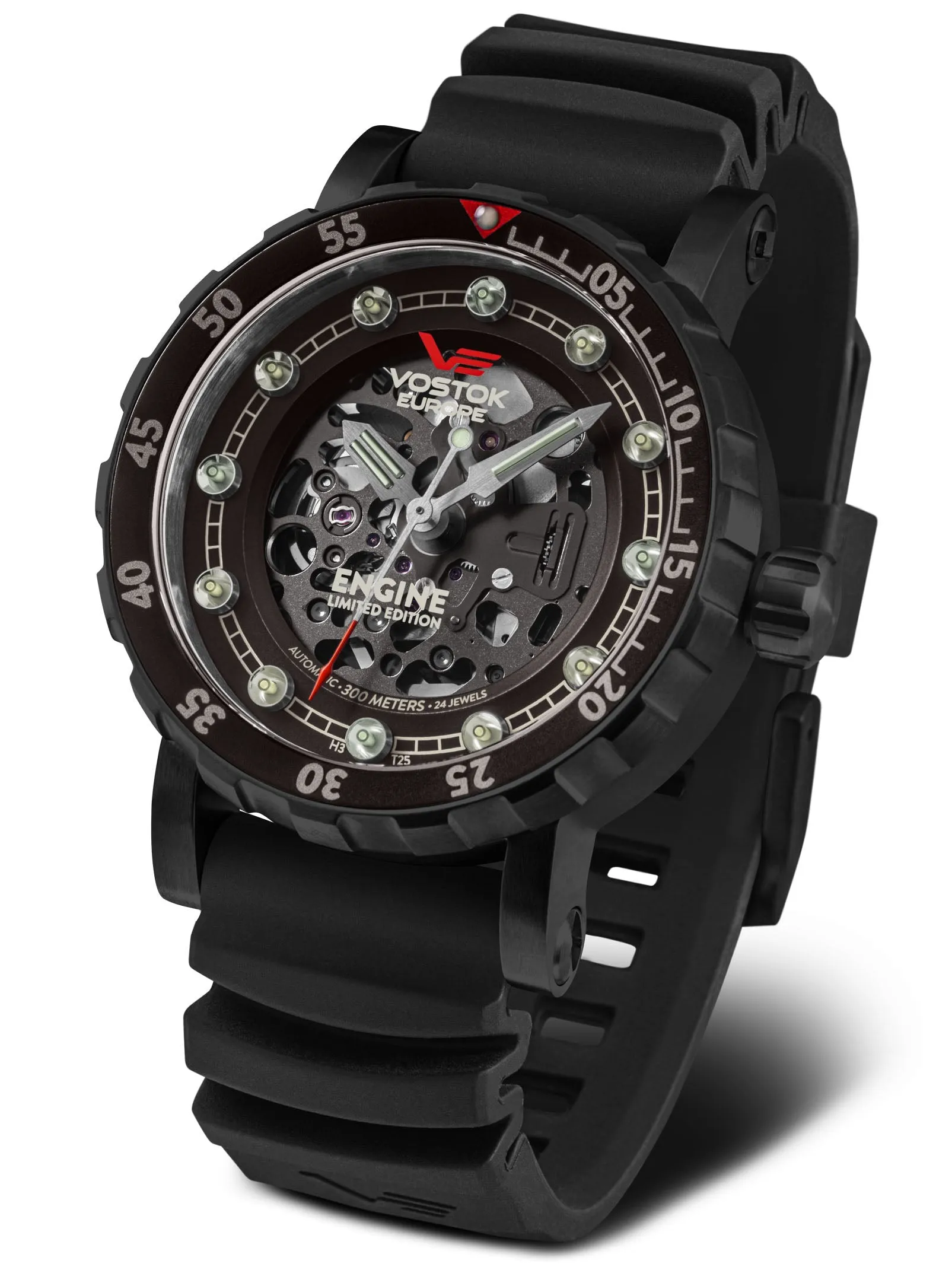 Vostok-Europe ENGINE Automatic Skeleton watch NH72A-571B648