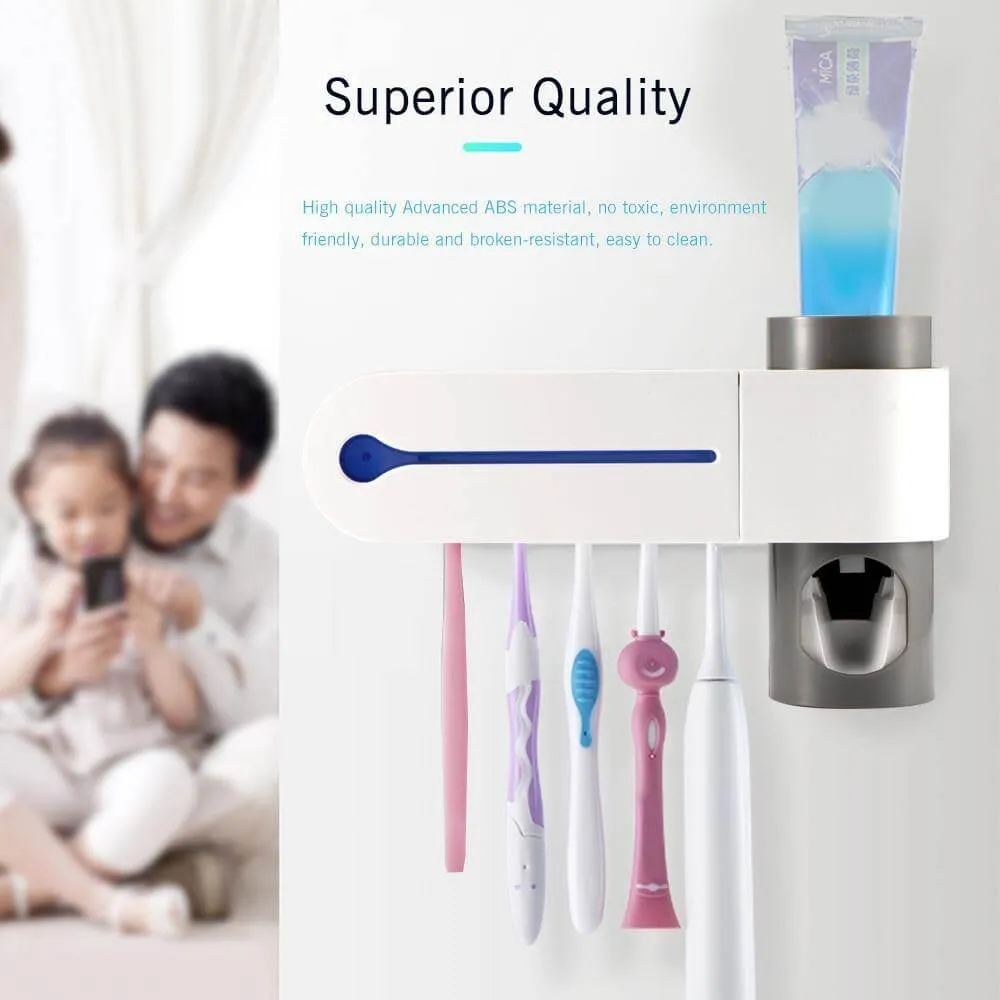 Wall-Mounted Toothbrush Disinfection Storage Organizer