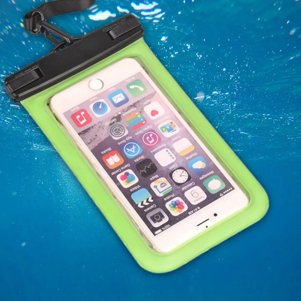 Waterproof Bag Phone Pouch Cover Mobile Case for Beach Outdoor Swimming (random color) pack of 3