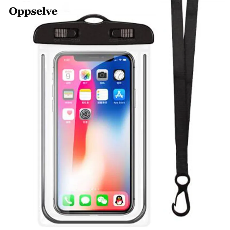 Waterproof Mobile Phone Case For iPhone X Xs Max Xr 8 7 Samsung S9 Clear PVC Sealed Underwater Cell Smart Phone Dry Pouch Cover