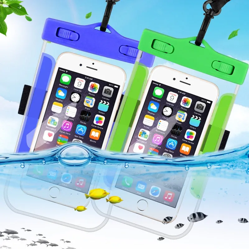 Waterproof Mobile Phone Case For iPhone X Xs Max Xr 8 7 Samsung S9 Clear PVC Sealed Underwater Cell Smart Phone Dry Pouch Cover