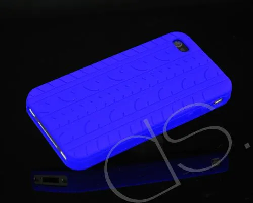 Wheel Series iPhone 4 Silicone Case - Blue