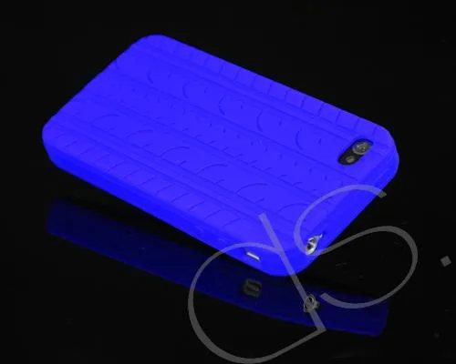 Wheel Series iPhone 4 Silicone Case - Blue