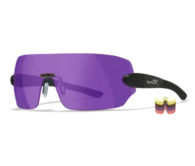 Wiley X WX Detection Sunglasses - 5 Lens Package - Matte Black Frame