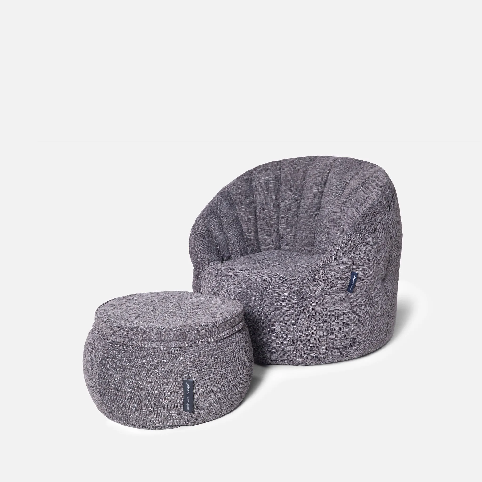 Wing Ottoman - Luscious Grey