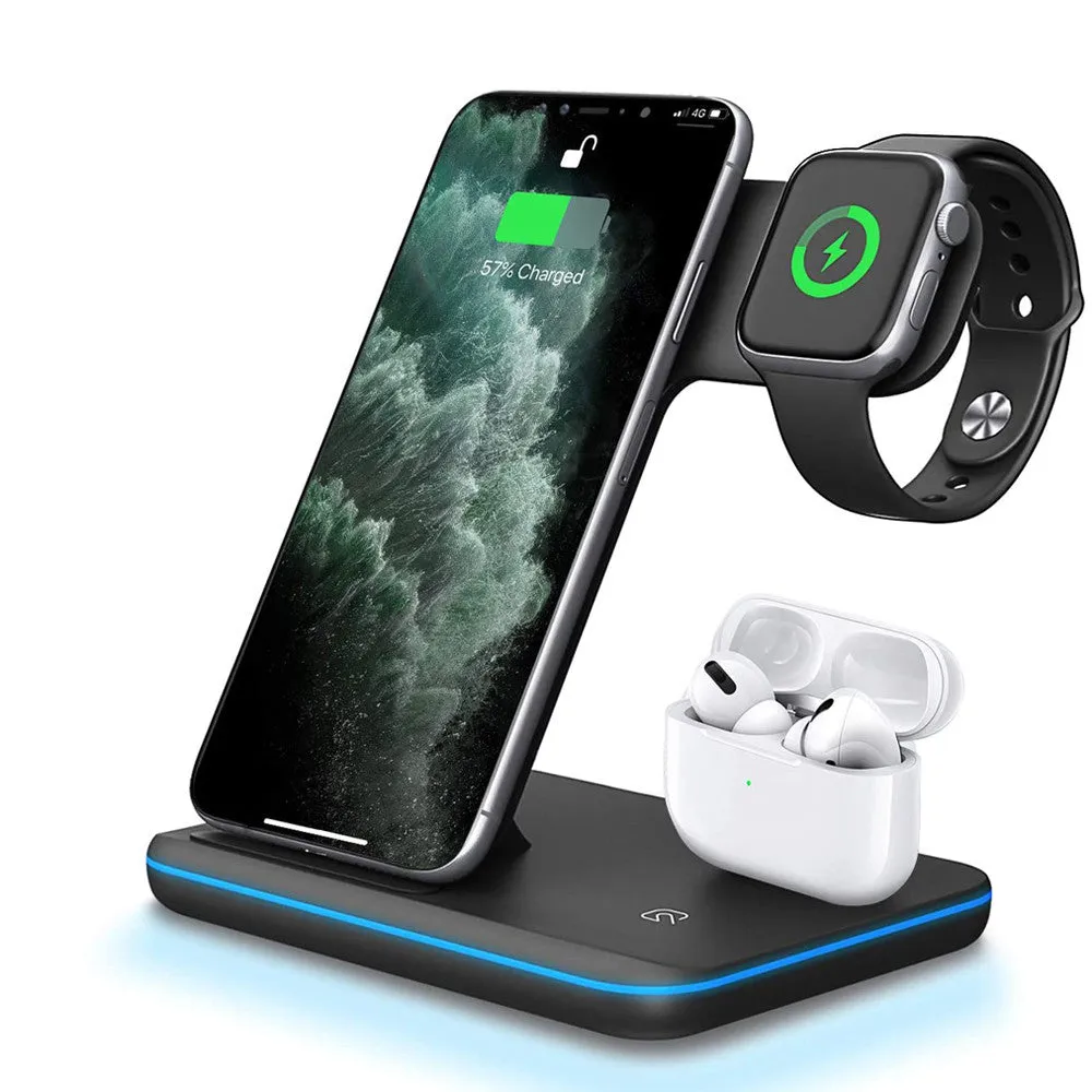 Wireless Charger - Simplicity Meets Versatility- Watch Earphone Wireless Charger 3 In 1