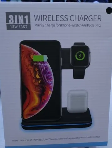 Wireless Charger - Simplicity Meets Versatility- Watch Earphone Wireless Charger 3 In 1