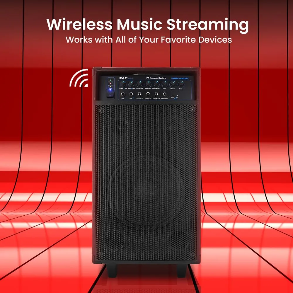 Wireless Portable Bluetooth Pa Speaker System, Built-In Rechargeable Battery, Ipod Dock, 800 Watt