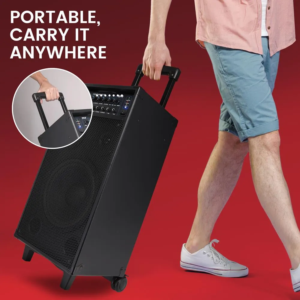 Wireless Portable Bluetooth Pa Speaker System, Built-In Rechargeable Battery, Ipod Dock, 800 Watt