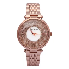 Women's Watch Personality Quicksand Dial stainless steel strap elegant watch