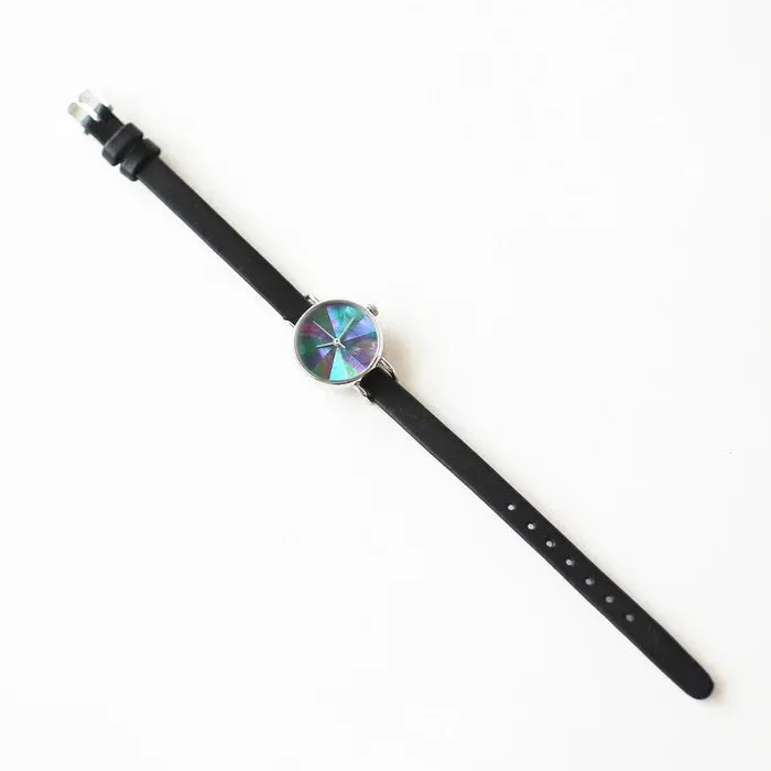 Women's Wristwatch - Blue Abalone Shell, Japanese handmade wrist watch