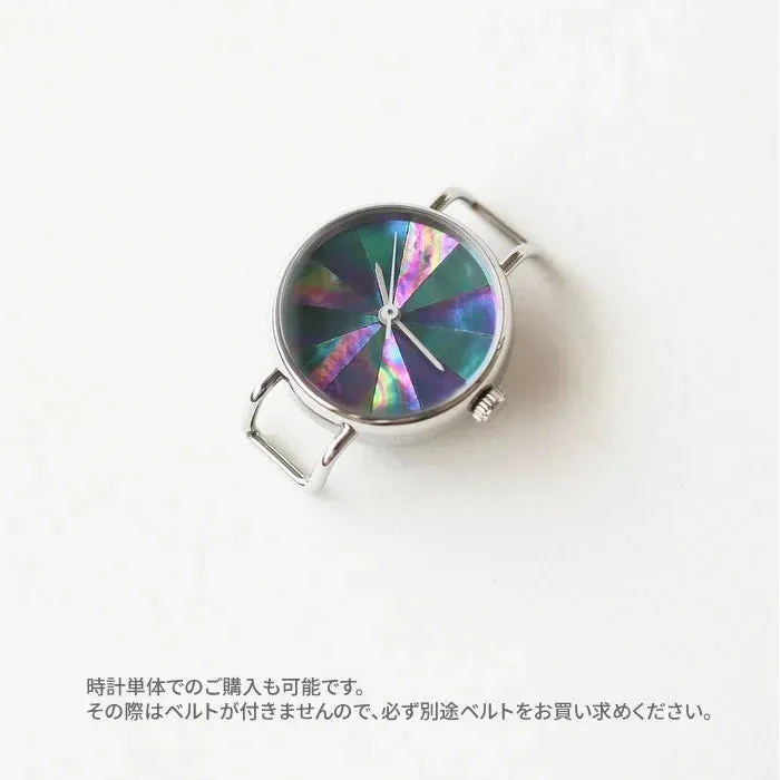 Women's Wristwatch - Blue Abalone Shell, Japanese handmade wrist watch