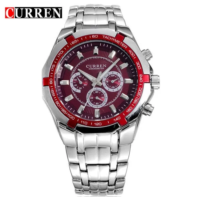 Wristwatch Full Steel Waterproof Men's Clock