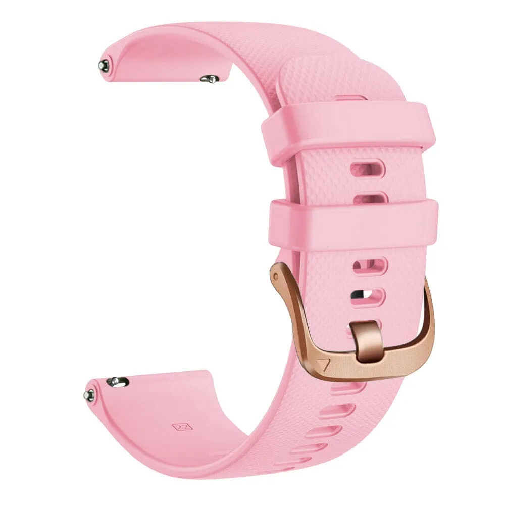 Xiaomi Amazfit Smart Watch, Smart Watch 2 compatible Silicone Watch Straps with Rose Gold Buckles