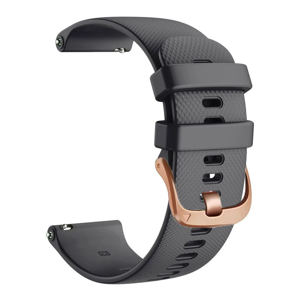 Xiaomi Amazfit Smart Watch, Smart Watch 2 compatible Silicone Watch Straps with Rose Gold Buckles