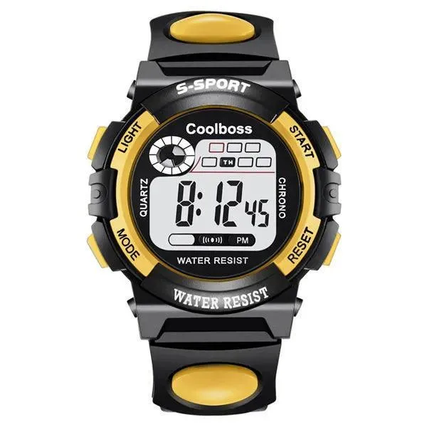 Youthful Military Sports Digital Watch: Active Kids' Stylish Timepiece