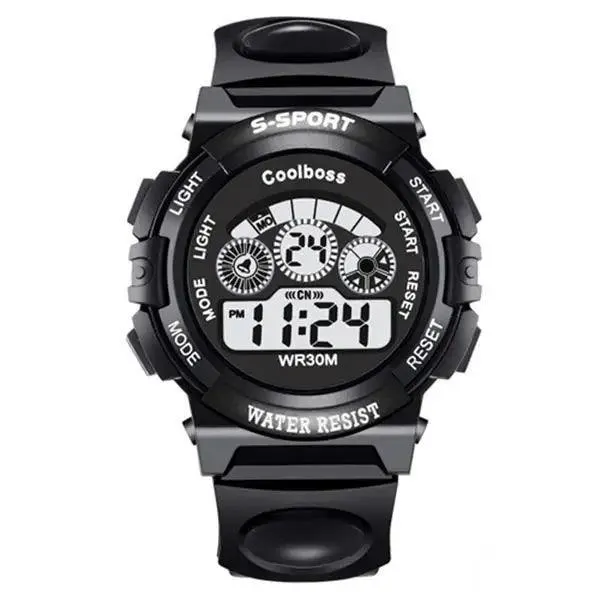 Youthful Military Sports Digital Watch: Active Kids' Stylish Timepiece