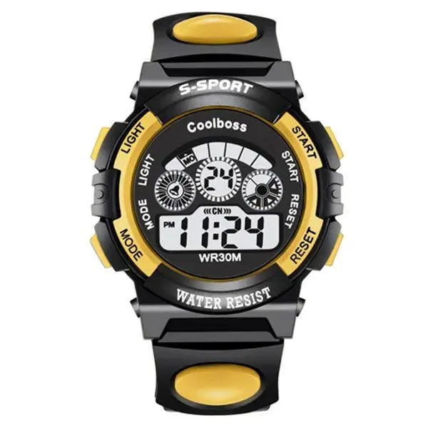 Youthful Military Sports Digital Watch: Active Kids' Stylish Timepiece